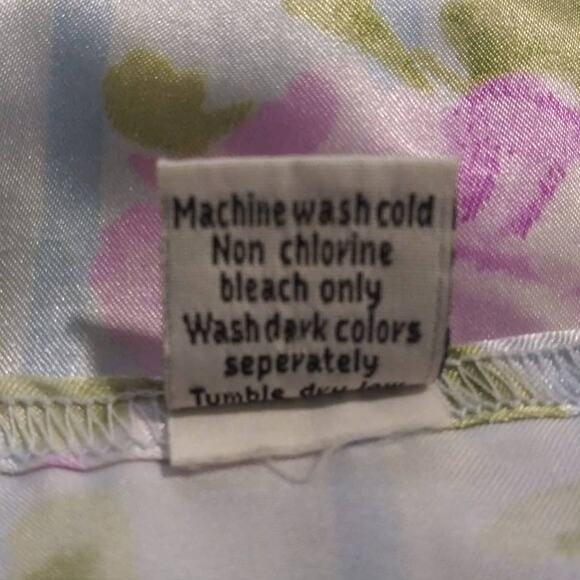 Vintage Baby Blue & Purple Floral Plus Size Slip Dress Nightie Fairy Y2K Sz 2X - Picture 6 of 7